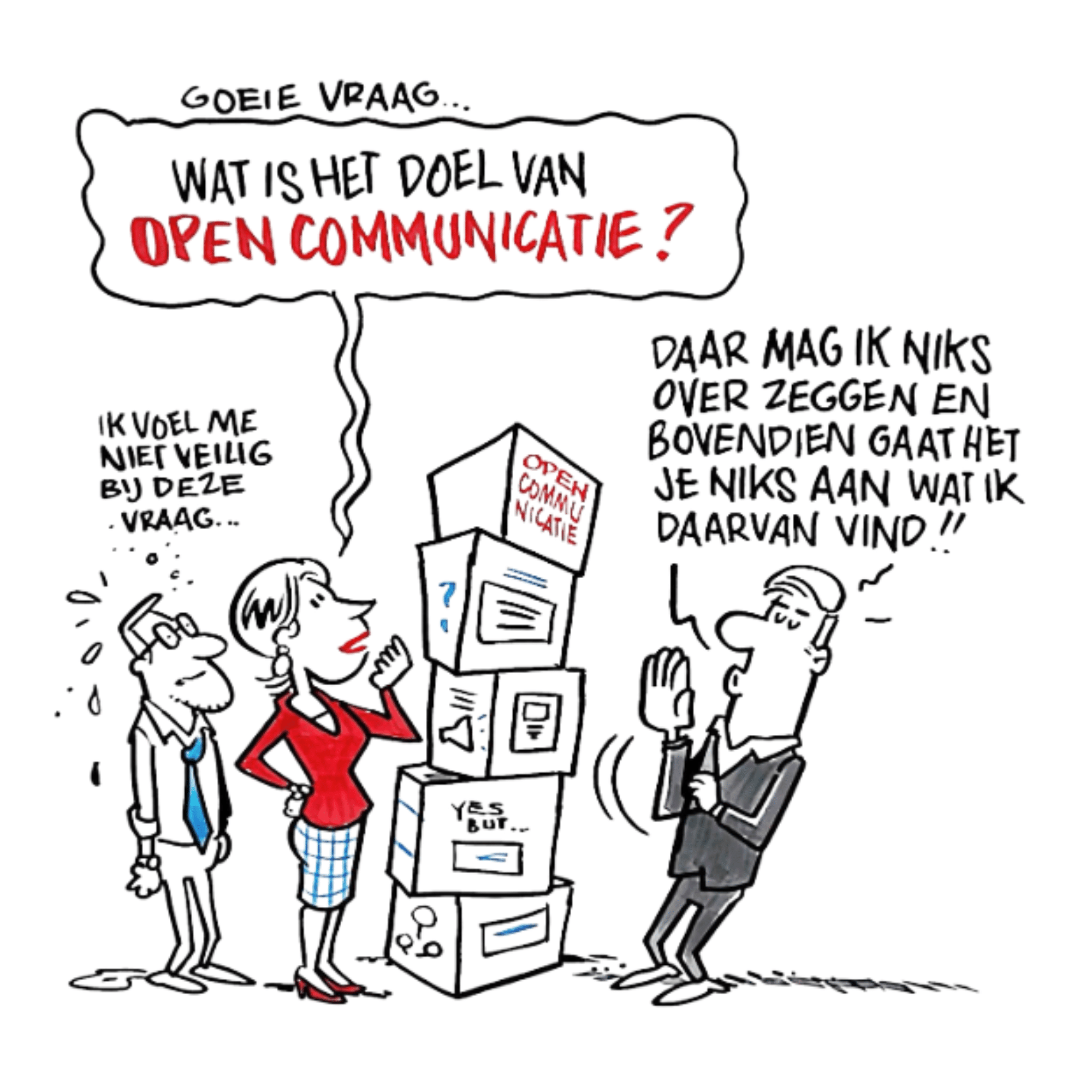 Cartoon over de kracht van een echte vraag